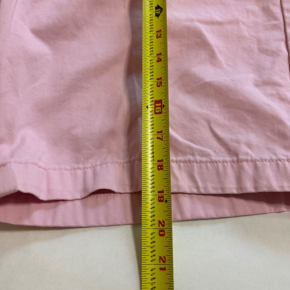 Nautica Mens Deck Shorts Pink 100% Cotton Flat Front Chino Shorts Size 36 - Picture 2 of 13